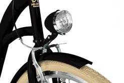 26 Zoll Damenfahrrad MILORD Citybike Mit Weidenkorb Schwarz-Creme Fahrrad 1 Gang