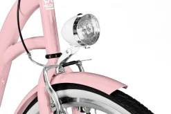 28 Zoll Damenfahrrad MILORD Citybike Mit Korb Stadtrad Vintage Pink Fahrrad 3 Gänge