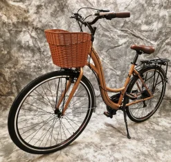 28 ZOLL Damenrad 21-GANG Shimano Schaltung & LICHT & KORB NEU 2810--GOLD