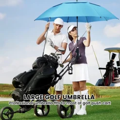 ZOMAKE Großer Golf Regenschirm Sturmfest XL/XXL, 172CM, Hellblau, für 2-4