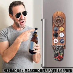 Zonsuse Bieröffner für die Wand mit Kronkorken Sammler, magnetisch, für Bar