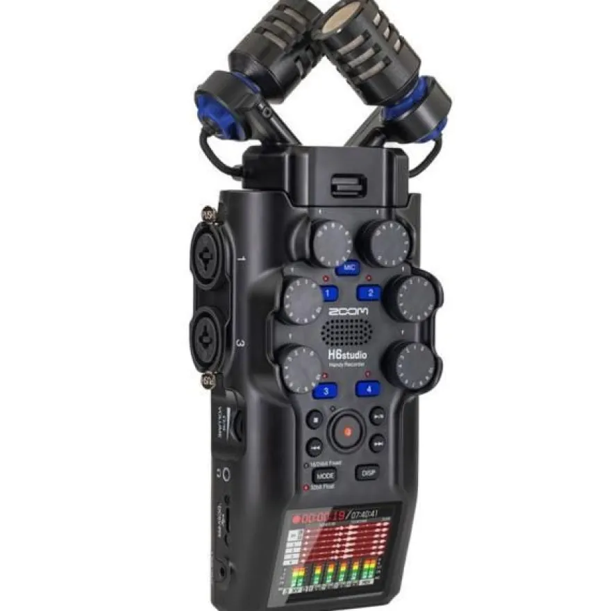 Zoom Audio-Recorder H6 Studio mit Fell-Windschutz