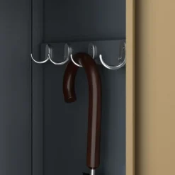 Zweifach-PERSONALSCHRANK in Anthrazit / Nussbaum: Eco Design 600 x 1800 x 500 mm