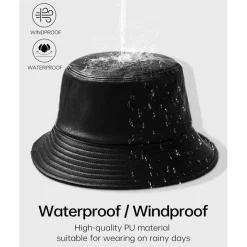 Zylioo Fischerhut für große Köpfe - Warm, wind- wasserabweisend in Lederoptik