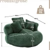 Zyloyal10 Lazy Sofa Lounger mit 3 Kissen, hoher Rücken, für Erwachsene