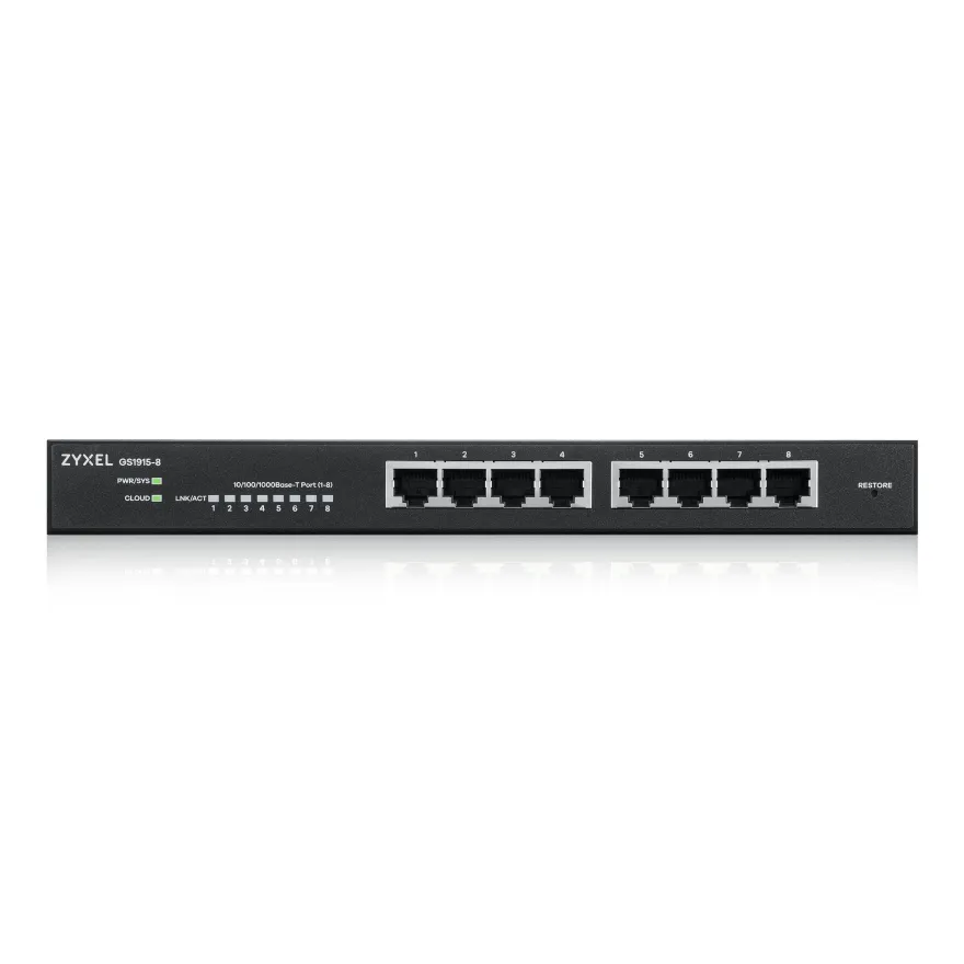 ZyXEL GS1915-8 Smart Managed Layer2 NebulaFlex Switch