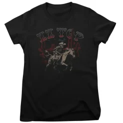 ZZ Top Damen T-Shirt Skeleton Cowboy Girly Tee WMX-5-ZZT003W